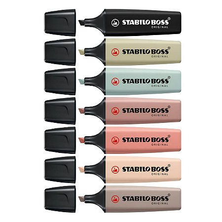 Kit 7 Marca-Texto STABILO Boss Nature Colors Avulsos