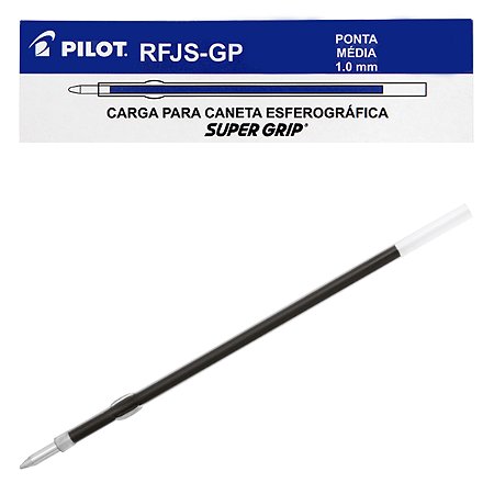 Carga p/ Caneta Esferográfica PILOT Super Grip 1.0 mm Ponta Média ref RFJS-GP