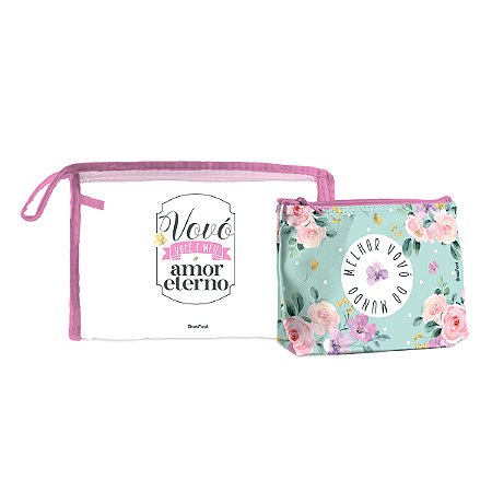 Kit 2 Necessaire Dia das Mães Brasfoot Vovó Amor Eterno