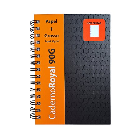 Caderno 1/4 Sem Pauta ROYAL PAPER 80 folhas 90g/m²