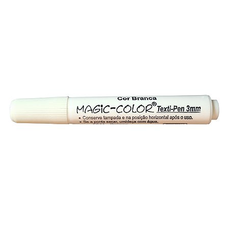 Caneta Branca p/ Tecido TEXTI-PEN 3mm Magic Color
