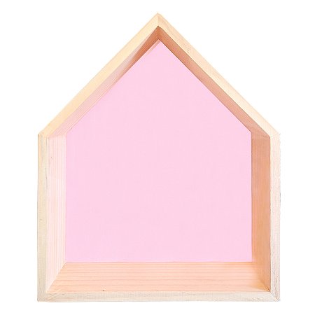 Nicho Casinha Pinus 25x30x10cm Decoração Infantil BR Festas
