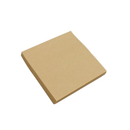 Bloco Adesivo 80fls UNISO 75mmx75mm Stick Notes Kraft Liso