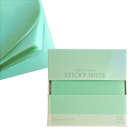 Bloco Adesivo Transparente 75x75mm UNISO Box c/ 50fls