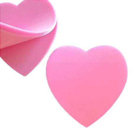 Bloco Adesivo Coração Transparente UNISO 50fls