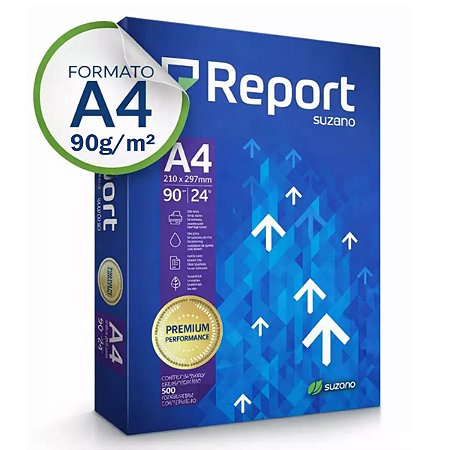 Papel Sulfite 90g REPORT A4 Offset Branco 500fls