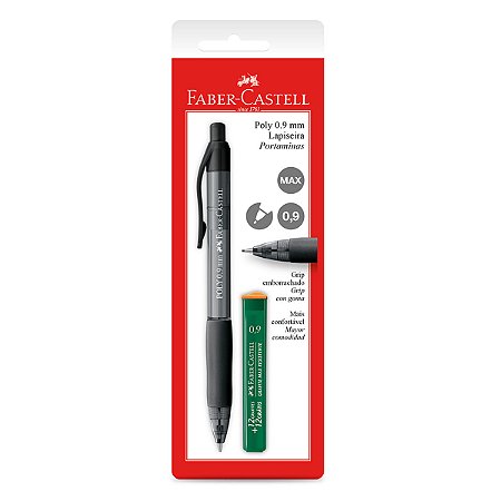 Encartelado Lapiseira Poly 0.9mm FABER-CASTELL c/ grafite