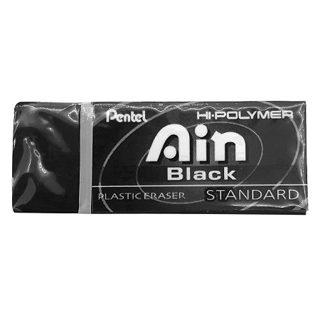 Borracha Técnica PENTEL Hi-Polymer Ain Black Soft Preta Pequena