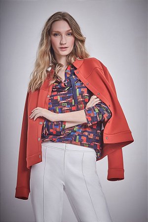 casaco neoprene feminino