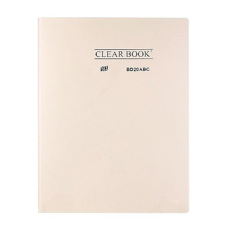Pasta Catálogo Clear Book 20 Sacos Bege Yes
