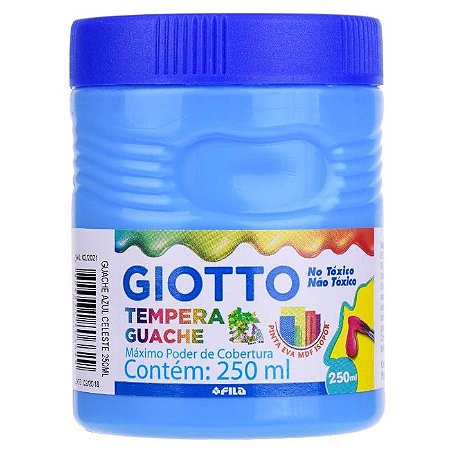 Tinta Guache Azul Celeste 250ml Giotto