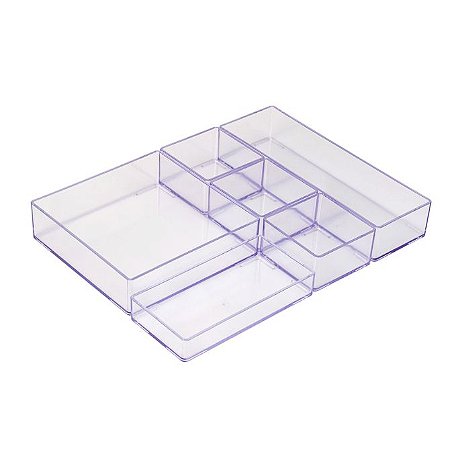 Kit Organizador Modular Prime Cristal Maxcril