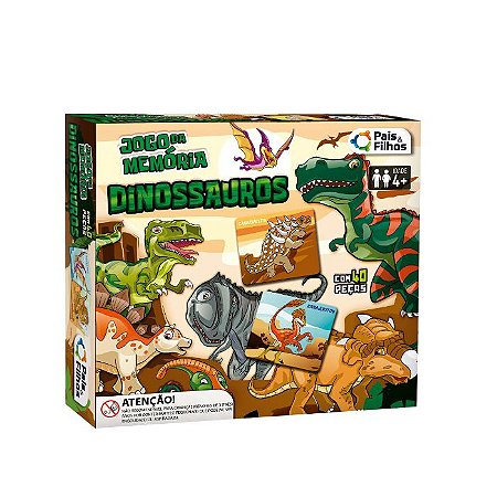 Jogo Da Memória Dinossauros 40 Peças Pais & Filhos