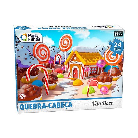 Quebra-cabeça Vila Doce 24 Peças Pais & Filhos