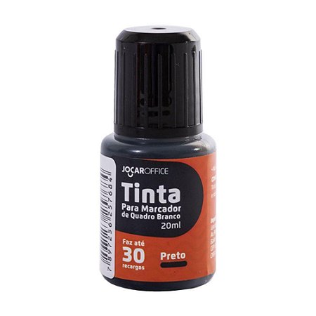 Tinta P/ Marcador Quadro Branco 20ml Preta Jocar