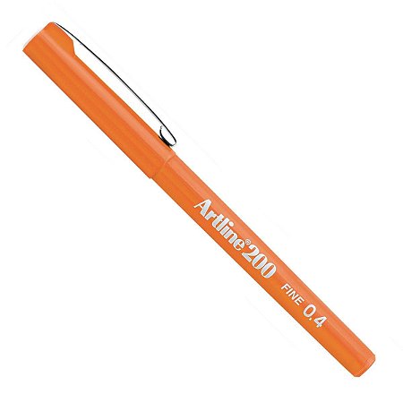 Caneta Hidrográfica Artline 0.4mm Laranja Tilibra