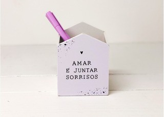 Porta Lápis "amar É Juntar Sorrisos" Dajuju