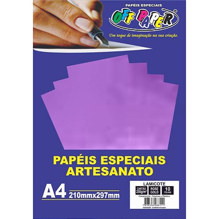Papel Lamicote A4 250g/m² Rose Gold 10 F Off Paper