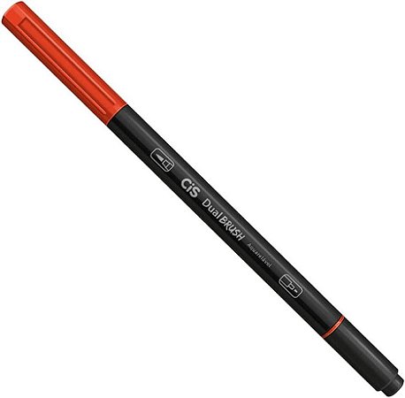 Marcador Aquarelável Dual Brush Vermelho Cis