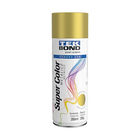 Tinta Spray Super Color Dourado Metálico Tek Bond