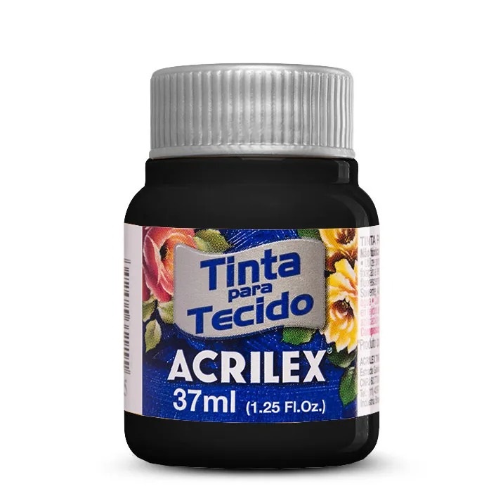 Tinta Para Tecido Fosca Preto 37ml Acrilex