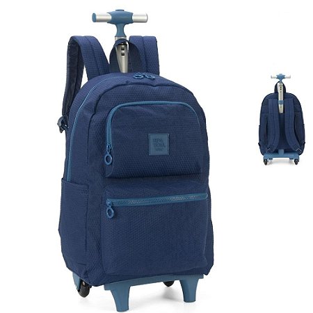 Mochila Com Rodinhas Azul Up4you