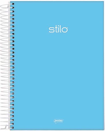 Caderno 10 Matérias Stilo Azul Pastel Jandaia
