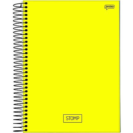 Caderno 10 Matérias Stomp Amarelo Jandaia