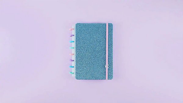 Caderno Inteligente A5 Lets Glitter Ocean Blue