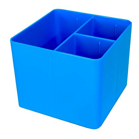 Porta Objetos 3 Divisórias Full Color Azul Dello