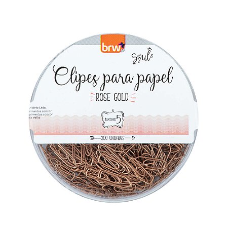 Clips N° 5 Rose Gold 200 Unidades Brw