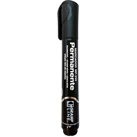 Marcador Permanente Preto Mp-350 Grampline