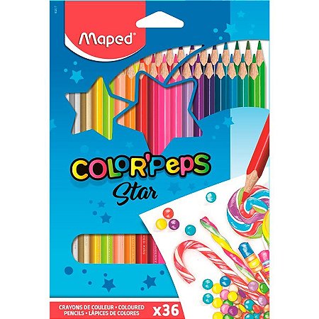 Lápis De Cor 36 Cores Colorpeps Star Maped