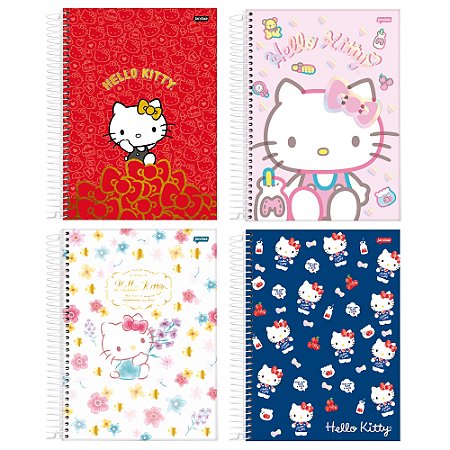 Caderno 10 Matérias Hello Kitty Jandaia Sortido