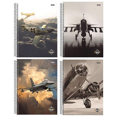 Caderno 10 Matérias Air Attack Sd Sortido