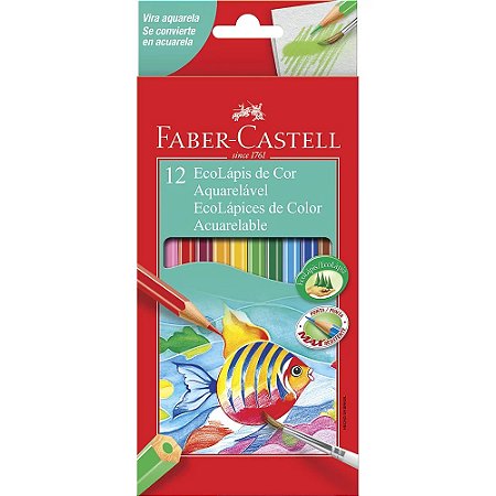 Lápis De Cor Aquarelável 12 Cores Faber-castell