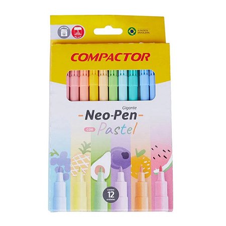 Hidrocor Neo-pen Gigante 12 Cores Pastel Compactor