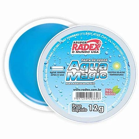 Molha Dedo Aqua Magic Blue 12g Radex