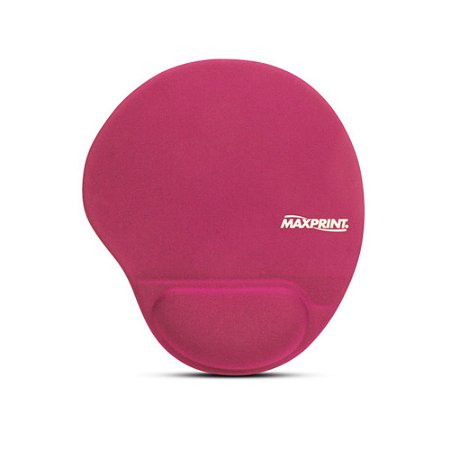 Mouse Pad Com Apoio Em Gel Rosa Maxprint