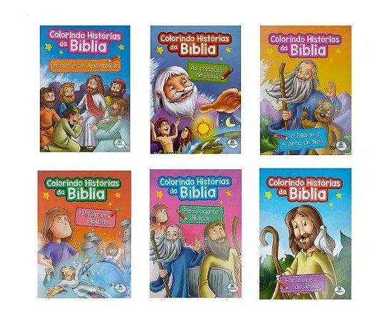 LIVRO COLORINDO HISTORIAS DA BIBLIA - Colortec Papelaria - Material Escolar  Online