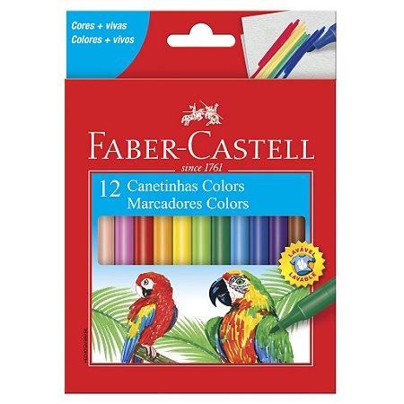 Canetinhas Colors 12 Cores Faber-castell