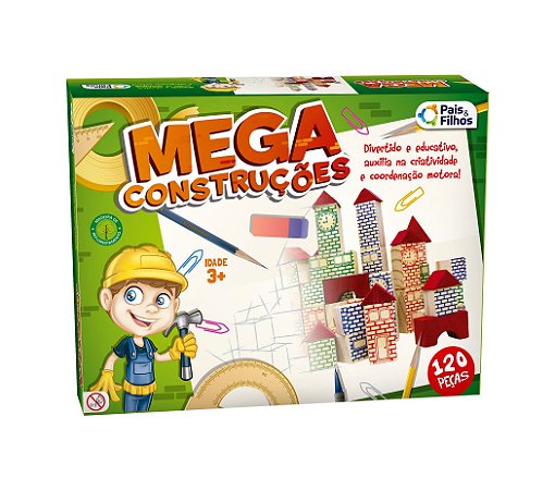 Mega Construções 120 Peças Pais & Filhos