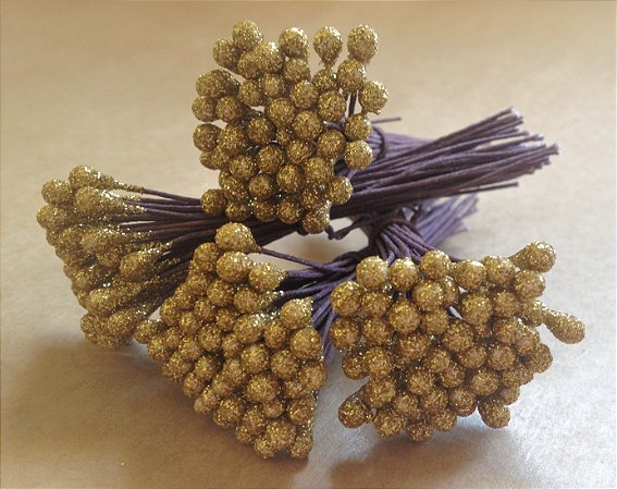Mini Pistilo Glíter Cabo Marrom