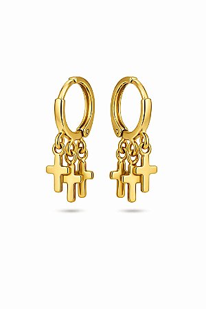 Brinco Argola Clique Fé Ouro 18k