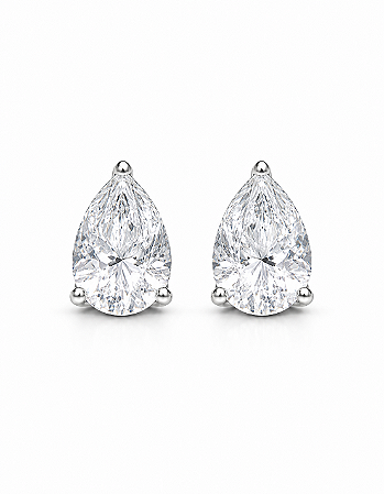 Brinco Gota Zircônia 1.2 cm Rhodium Branco