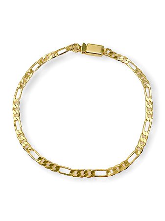 Pulseira Elos Com Fecho Gaveta Folheado Ouro18k