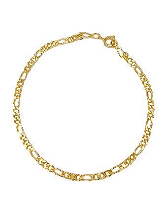 Pulseira Elos 3 e 1 Folheado Ouro18k