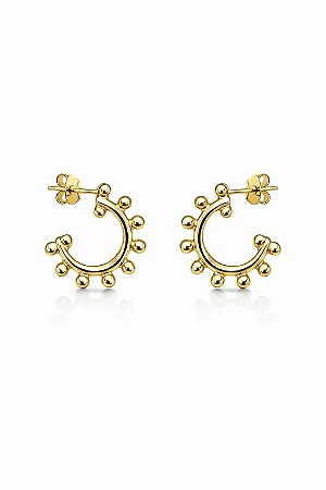 Brinco Argola Solar Ouro 18K