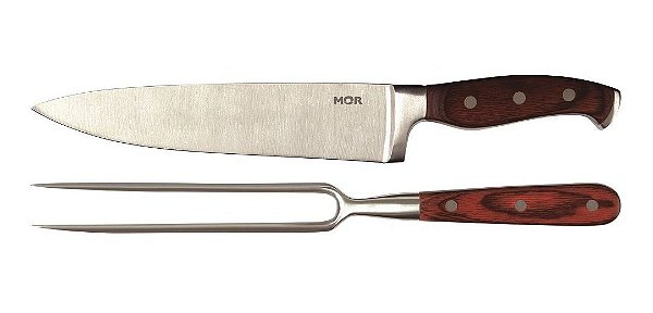 Garfo Grande Em Aço Inox Churrasco / Cozinha 33cm