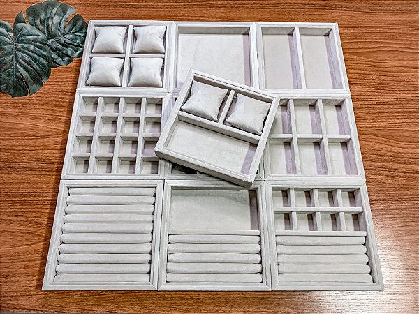 MÓDULOS ORGANIZADORES PARA ACESSÓRIOS - OPÇÕES CINZA E MARFIM